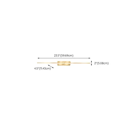 1-Light Linear Golden LED Vanity Light for Bathroom Decor Image - 19