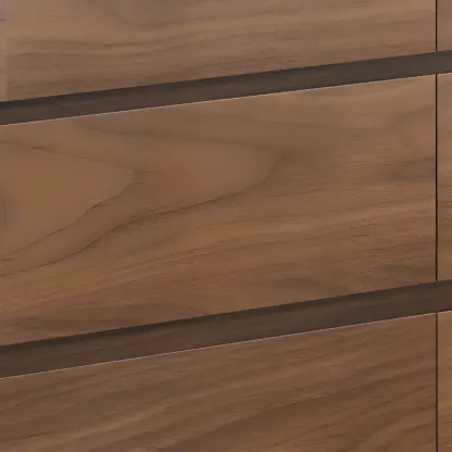 Modern Wood Dresser in Brown with 9 Drawer Storage Image - 17