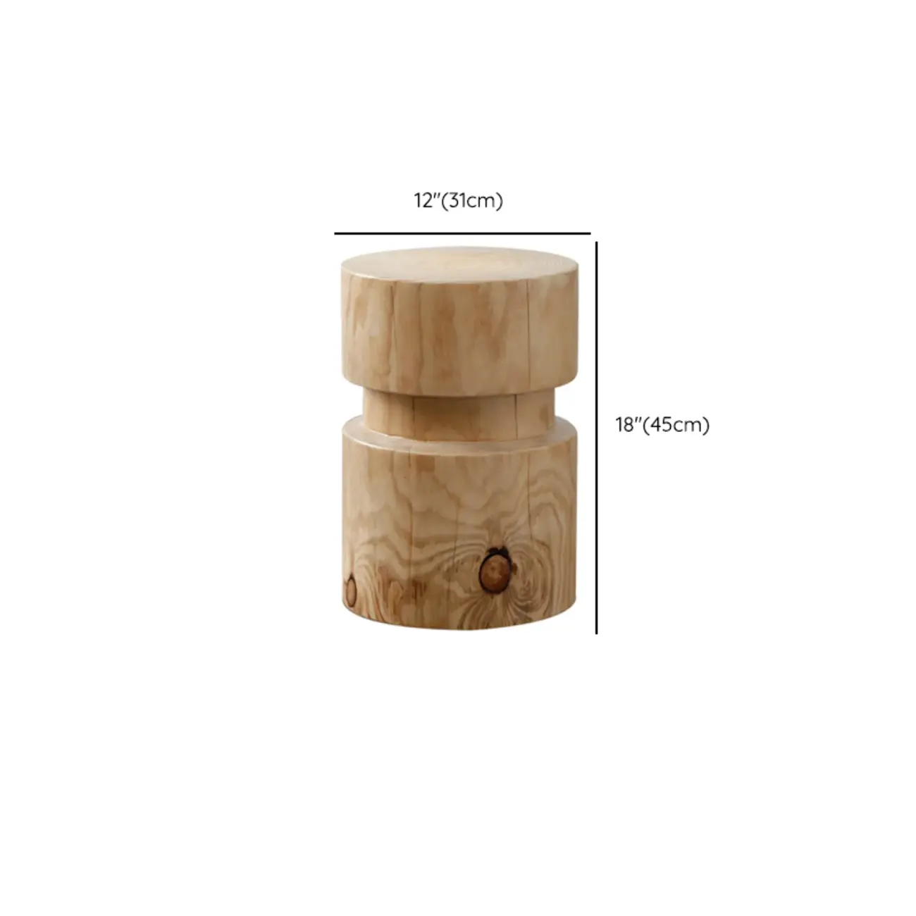  Natural Pine Small Wood Round End Table for Living Room Image - 22 | homeyfad