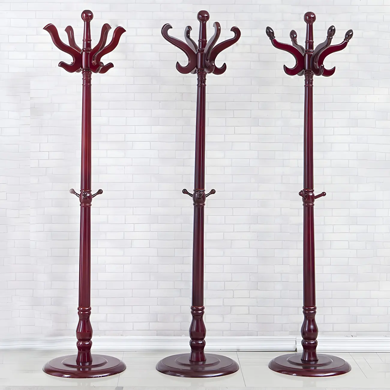 Modern Pine Wood Coat Rack with Hooks Image - 11 | homeyfad