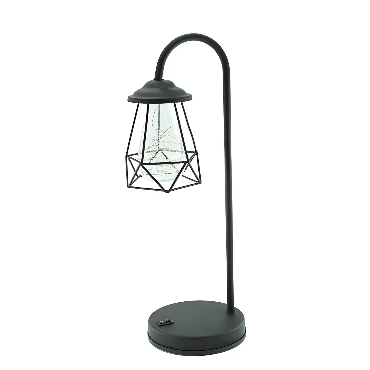 Black Metal copper bulb LED Night Light for desk Image - 4