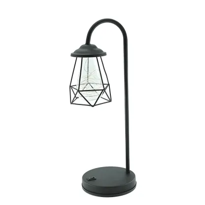 Black Metal copper bulb LED Night Light for desk Image - 4