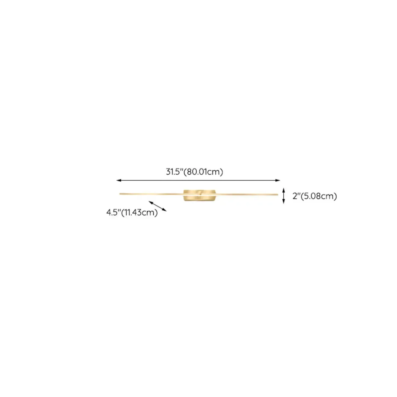 1-Light Linear Golden LED Vanity Light for Bathroom Decor Image - 20