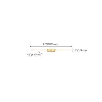 1-Light Linear Golden LED Vanity Light for Bathroom Decor Image - 20