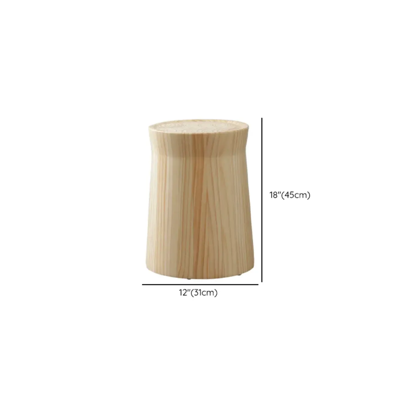  Natural Pine Small Wood Round End Table for Living Room Image - 23