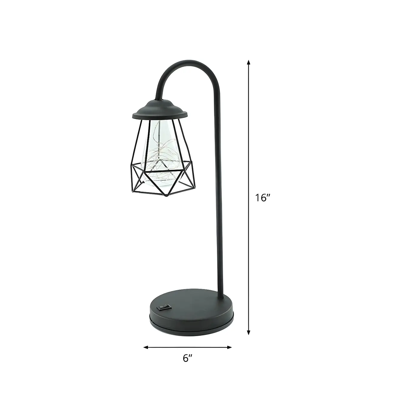 Black Metal copper bulb LED Night Light for desk Image - 5 | homeyfad