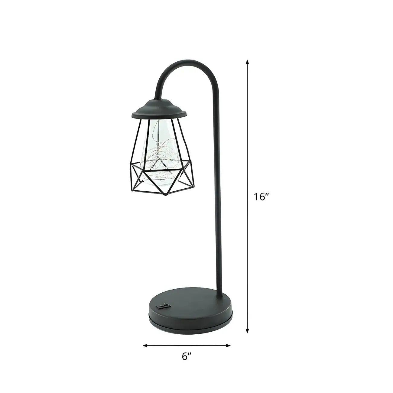 Black Metal copper bulb LED Night Light for desk Image - 5