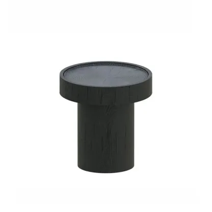 Modern Solid Wooden Black Coffee Table with Unique Design Image - 2