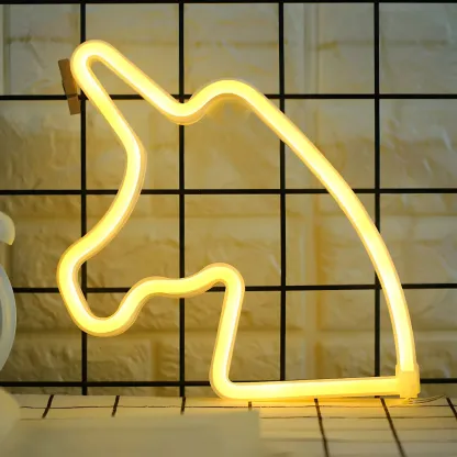 Kids Unicorn LED Linear Night Light for Desk and Wall Decor Image - 1