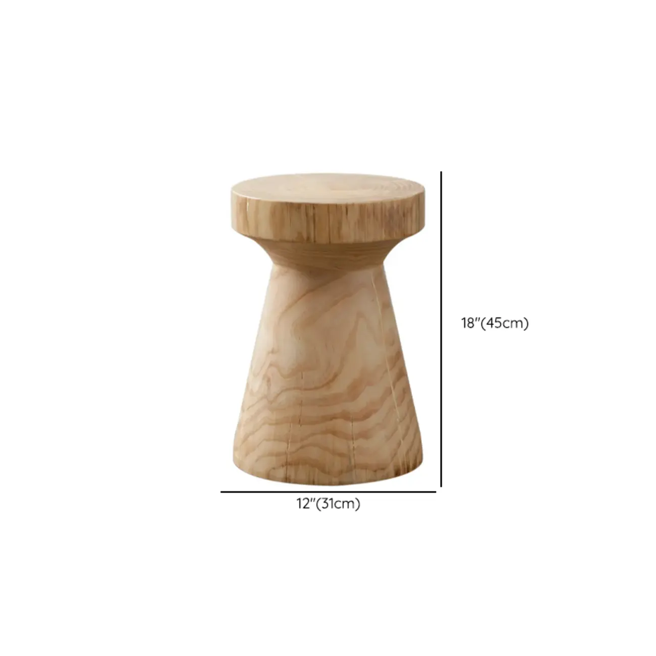  Natural Pine Small Wood Round End Table for Living Room Image - 28 | homeyfad