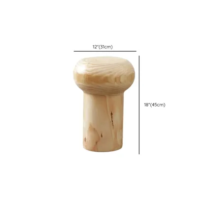  Natural Pine Small Wood Round End Table for Living Room Image - 31