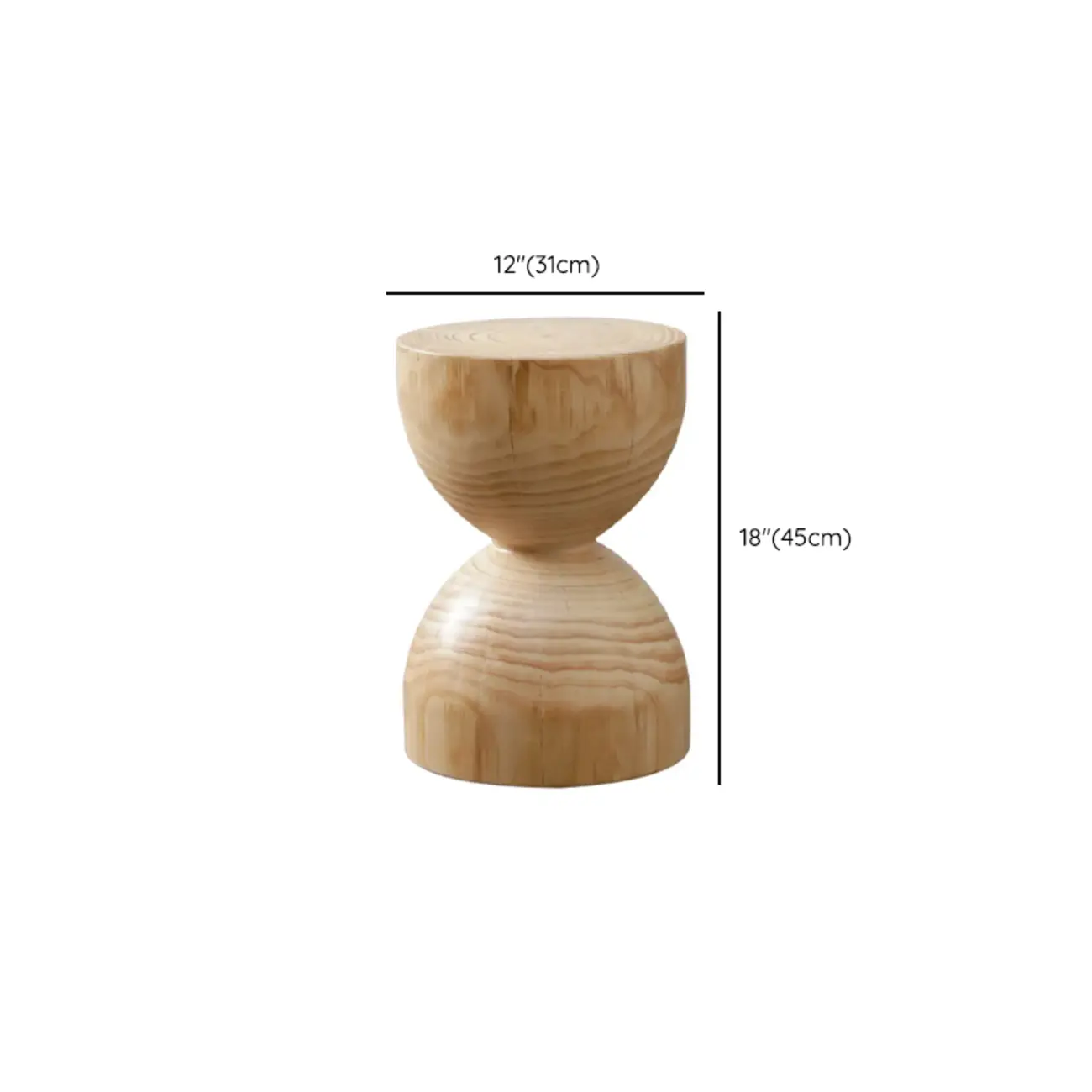  Natural Pine Small Wood Round End Table for Living Room Image - 32 | homeyfad