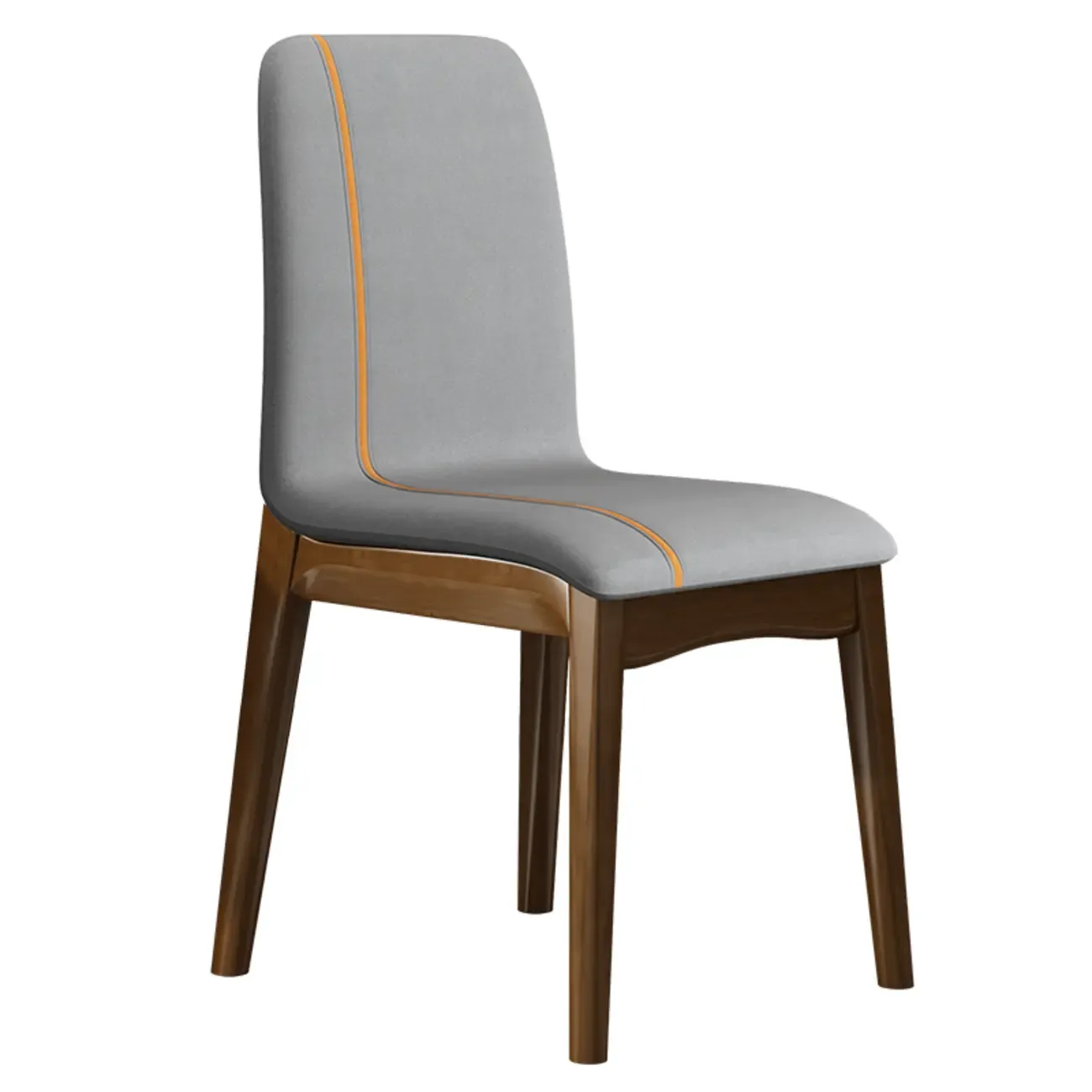 Upholstered Dining Chair Armless Solid Back with Multi Color Image - 5