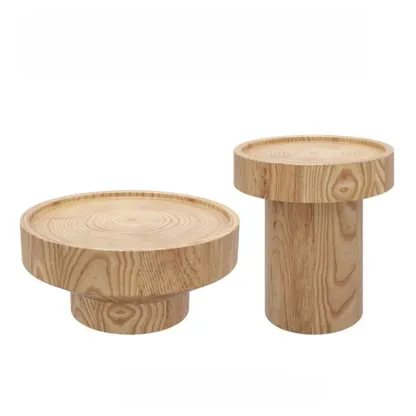 Modern Solid Wooden Black Coffee Table with Unique Design Image - 9