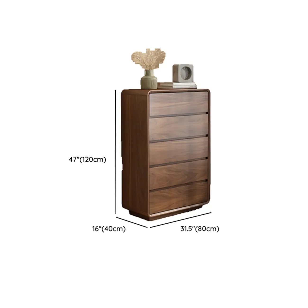 Modern Wood Dresser in Brown with 9 Drawer Storage Image - 28