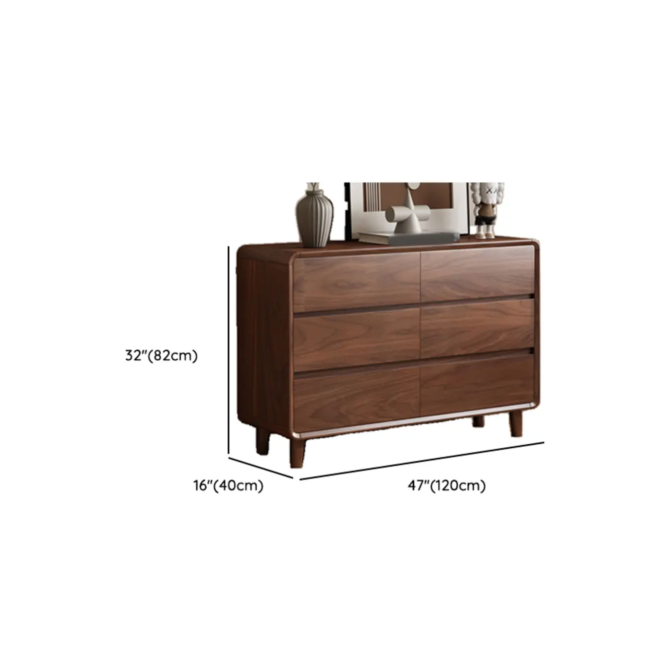 Modern Wood Dresser in Brown with 9 Drawer Storage Image - 29 | homeyfad