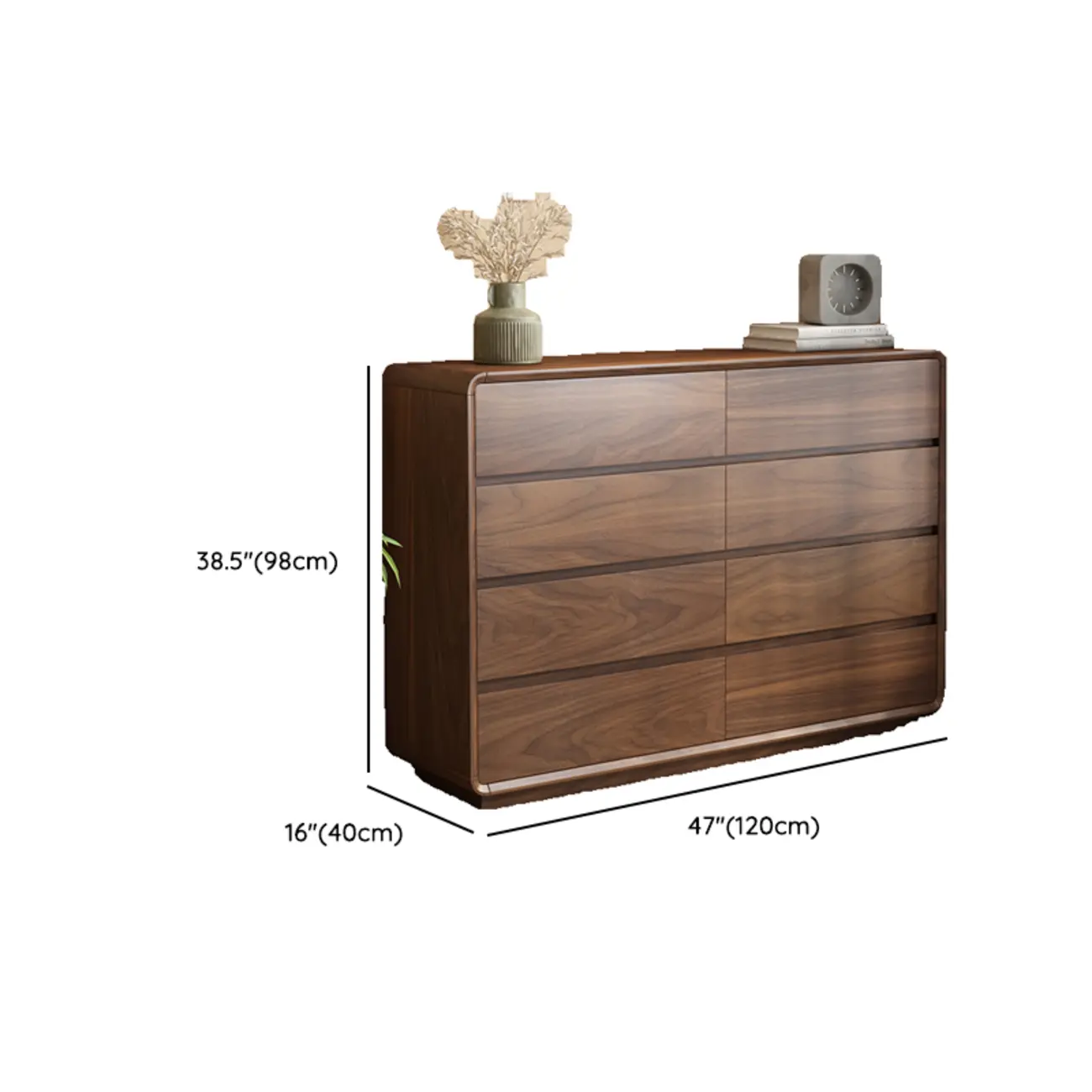 Modern Wood Dresser in Brown with 9 Drawer Storage Image - 30 | homeyfad