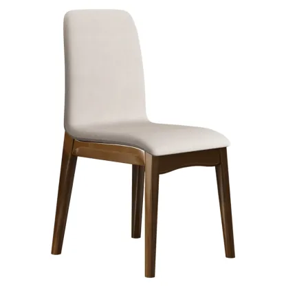 Upholstered Dining Chair Armless Solid Back with Multi Color Image - 9