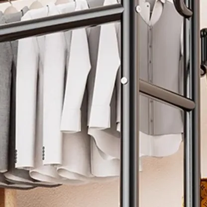 Glam Metal Coat Rack with Shelves and Shoe Storage Image - 17