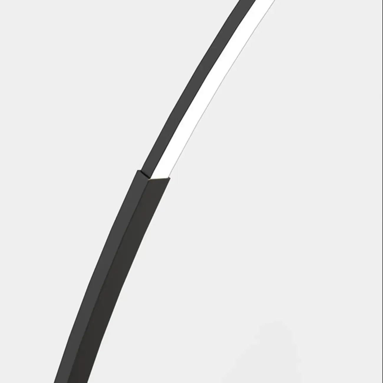 Minimalist Dimmable Black LED Arc Floor Lamp for Living Room Image - 8