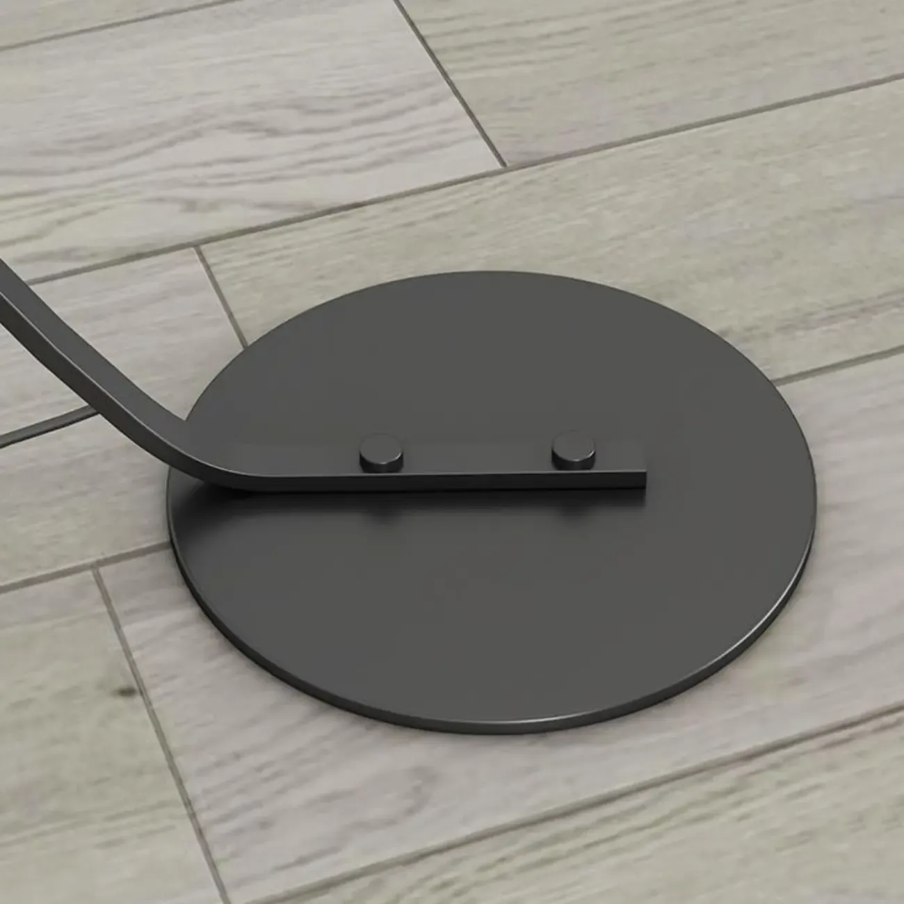 Minimalist Dimmable Black LED Arc Floor Lamp for Living Room Image - 9