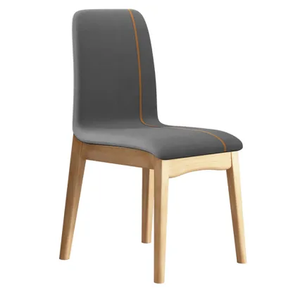 Upholstered Dining Chair Armless Solid Back with Multi Color Image - 15