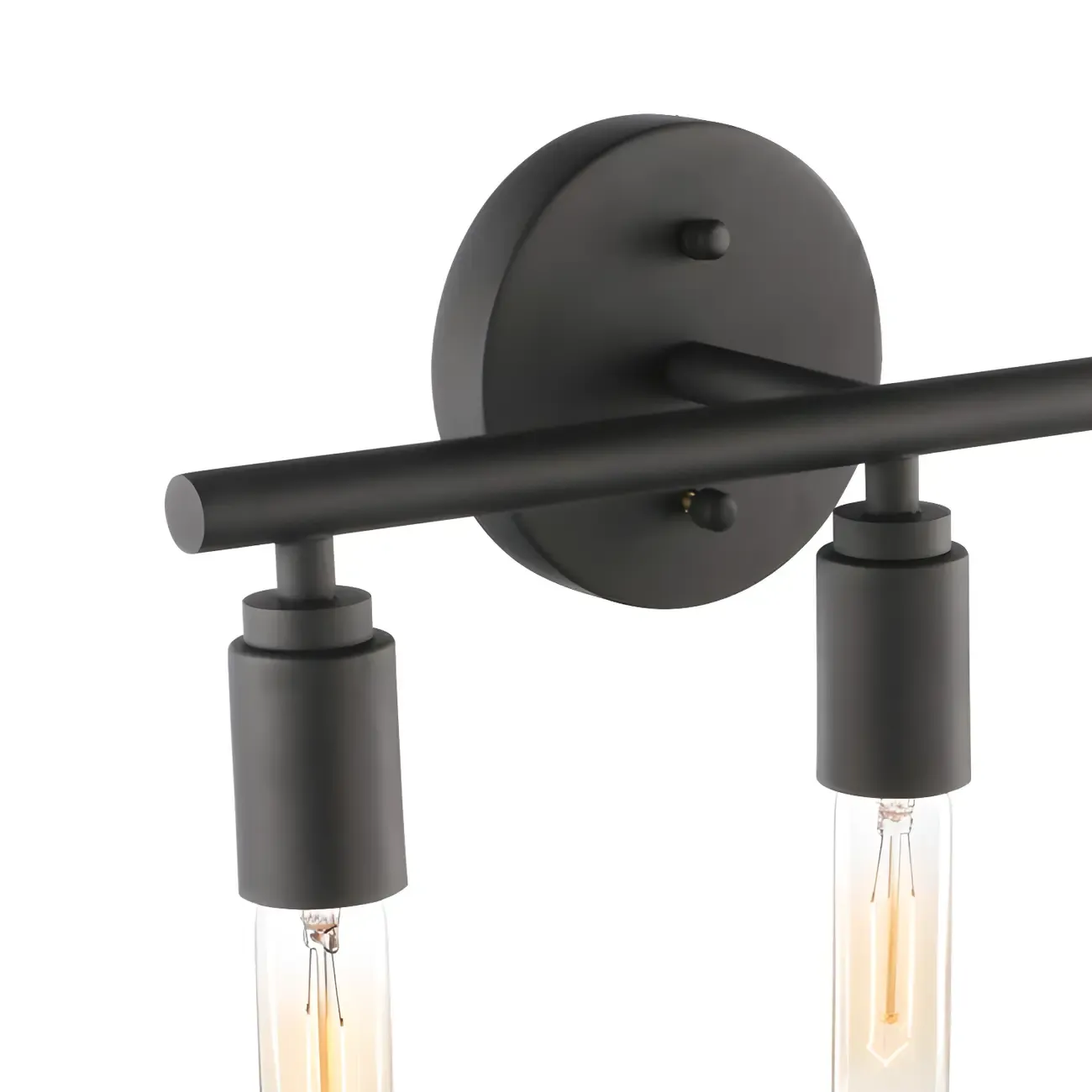 Industrial 3 Black Head Vanity Light with Bulb Shade for Bathroom Mirror Image - 10