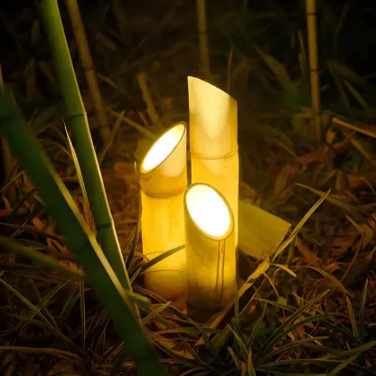 LED Green Bamboo Garden Light for Elegant Courtyard Illumination Image - 1