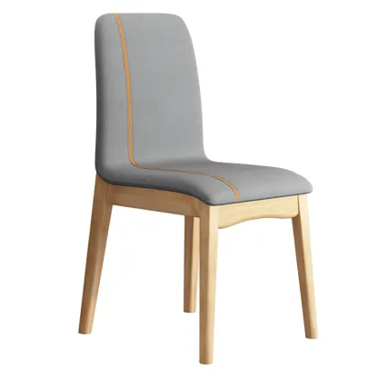 Upholstered Dining Chair Armless Solid Back with Multi Color Image - 18