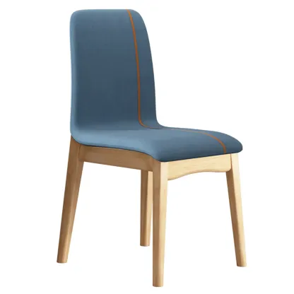 Upholstered Dining Chair Armless Solid Back with Multi Color Image - 20