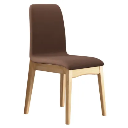 Upholstered Dining Chair Armless Solid Back with Multi Color Image - 21