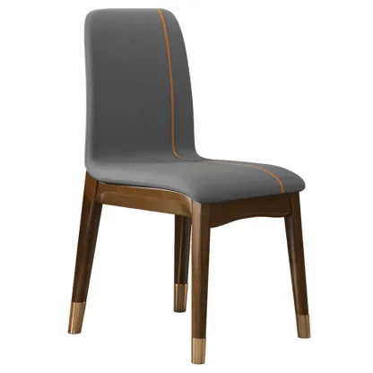 Upholstered Dining Chair Armless Solid Back with Multi Color Image - 22
