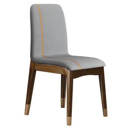 Upholstered Dining Chair Armless Solid Back with Multi Color Image - 23