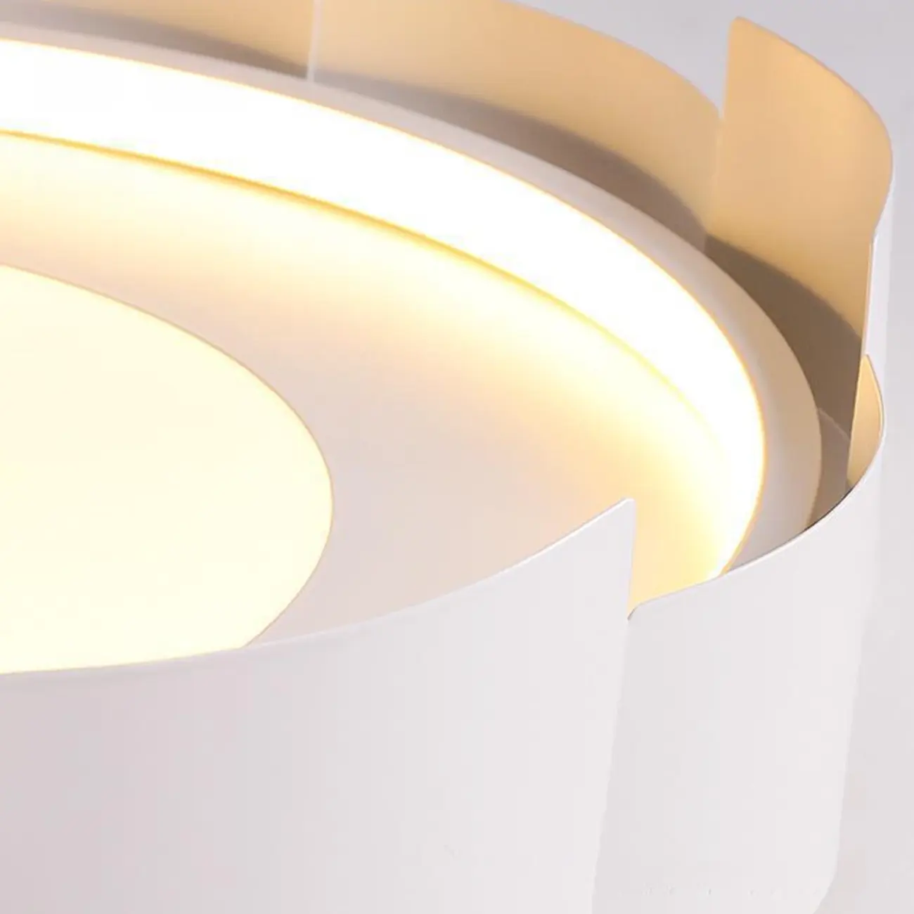 2-Light Modern Round Metal LED Chandelier for Bedroom Image - 9 | homeyfad