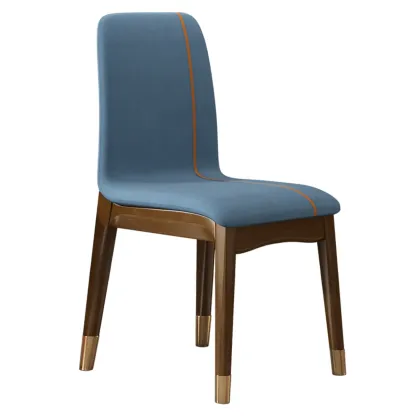 Upholstered Dining Chair Armless Solid Back with Multi Color Image - 26