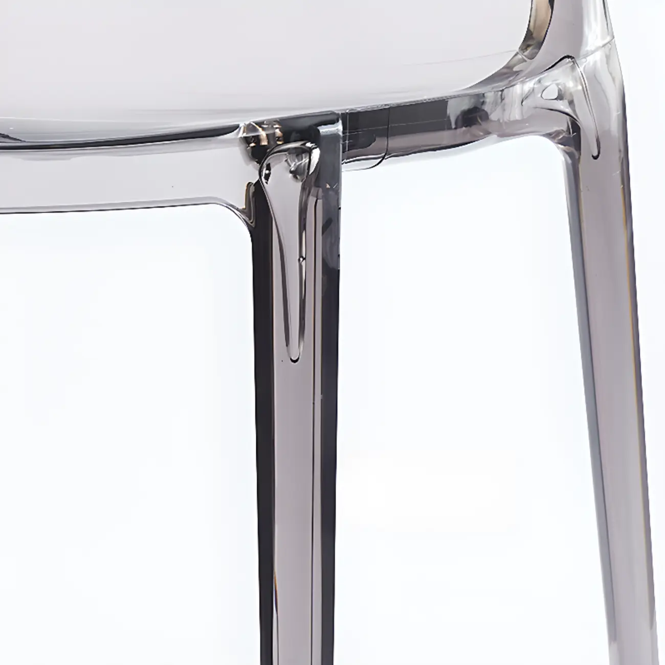 Modern Acrylic Dining Chair with Solid Back and Armless Design Image - 12 | homeyfad