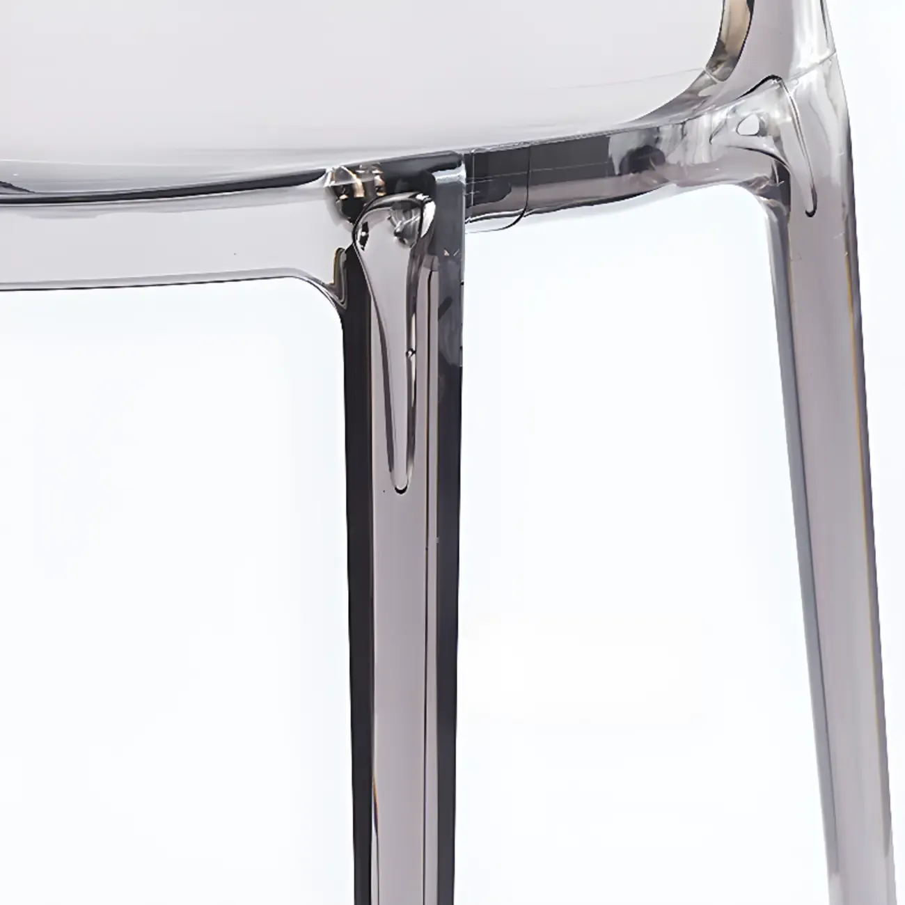 Modern Acrylic Dining Chair with Solid Back and Armless Design Image - 12