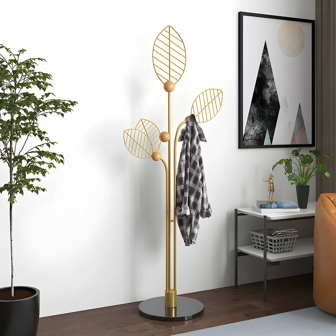Modern Metal Leaf Shaped Coat Rack Image - 1 | homeyfad