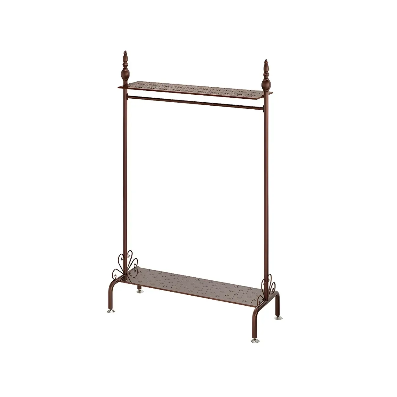 Vintage Metal Coat Rack with Shelves and Hooks Image - 11