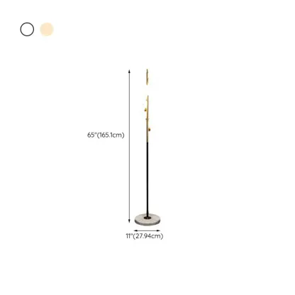 Unique 6-Light Modern Floor Lamp with Glass Globe Shades  #size