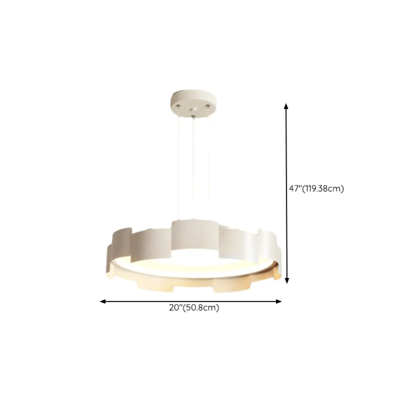 2-Light Modern Round Metal LED Chandelier for Bedroom Image - 12 | homeyfad