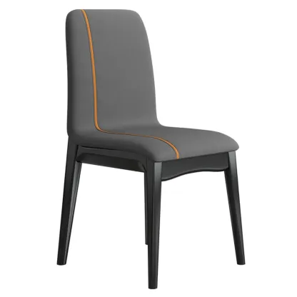 Upholstered Dining Chair Armless Solid Back with Multi Color Image - 29