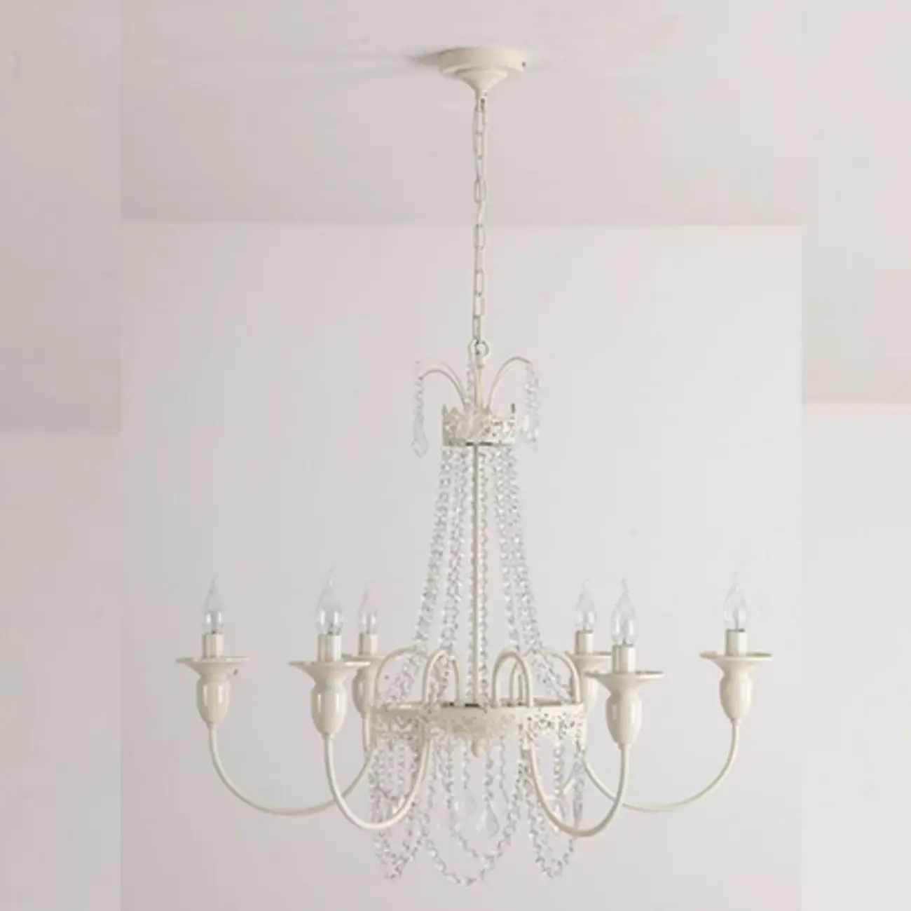 Vintage Crystal Candelabra Chandelier with Metal Frame Image - 10 | homeyfad