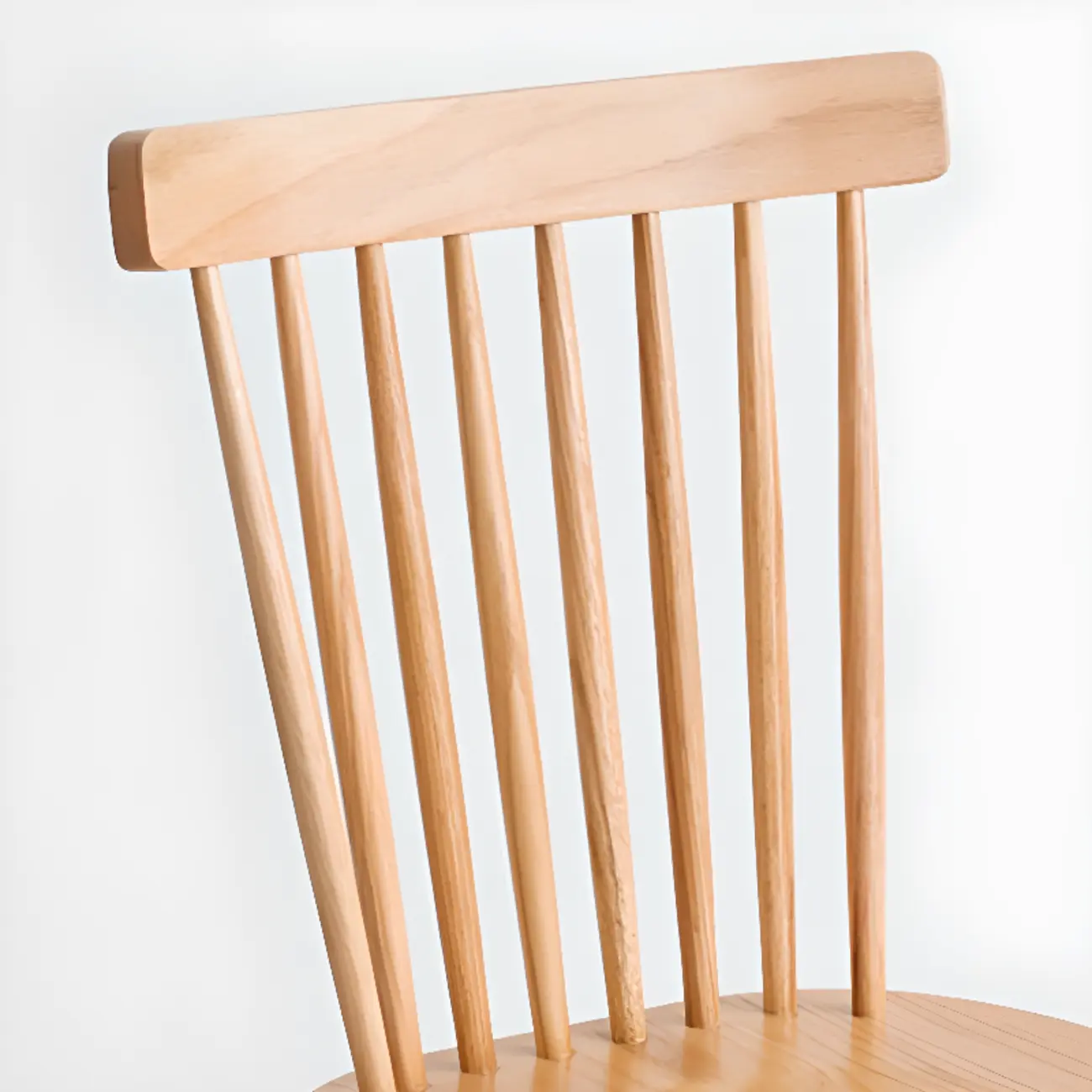 Scandinavian Windsor Back Wooden Armless Dining Chair Image - 14 | homeyfad