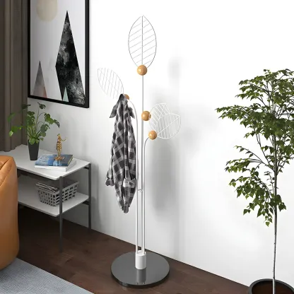 Modern Metal Leaf Shaped Coat Rack Image - 4