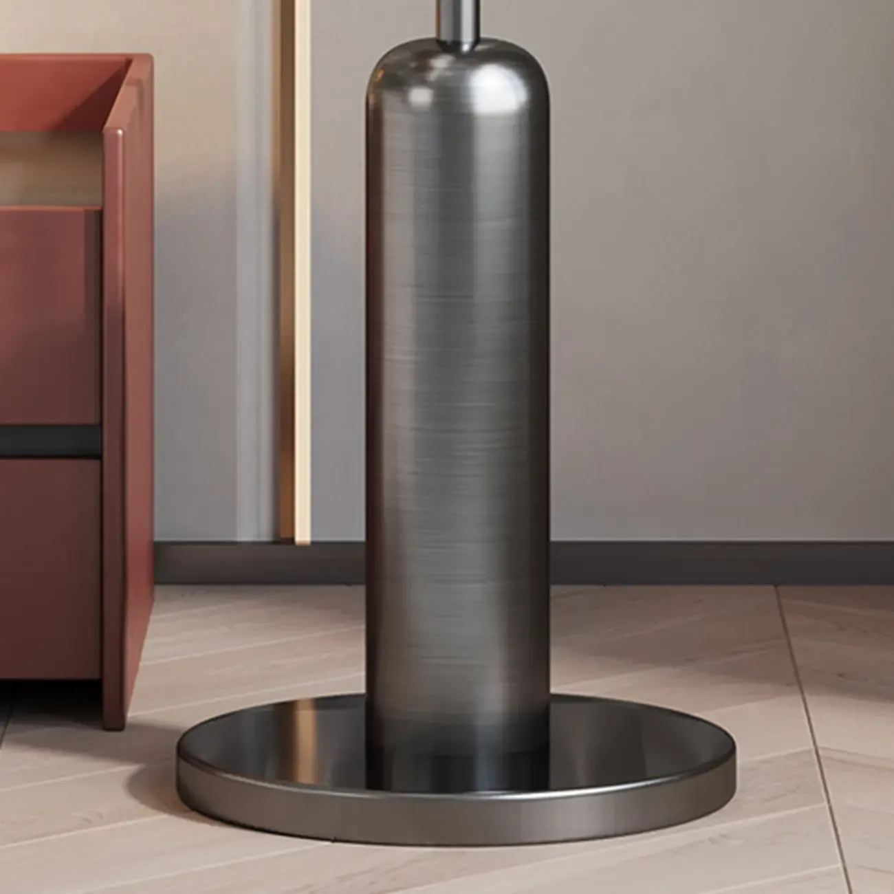 Glam Stainless Steel Coat Rack with Unique Stand Image - 6