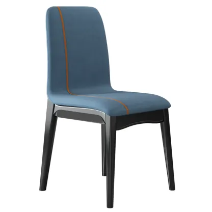 Upholstered Dining Chair Armless Solid Back with Multi Color Image - 32