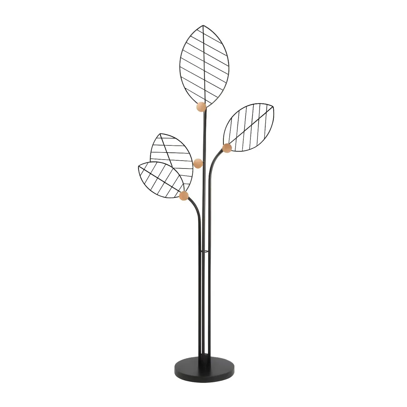 Modern Metal Leaf Shaped Coat Rack Image - 5