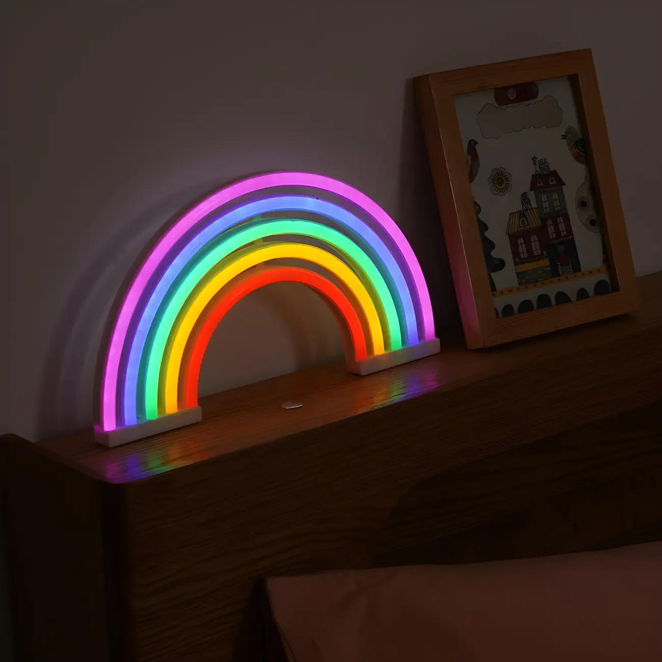 Colorful Plastic Rainbow LED Night Light for Kids Room Decoration Image - 4