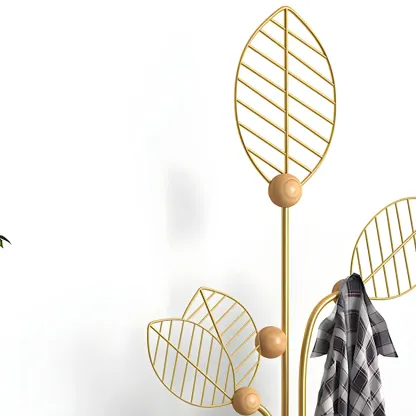 Modern Metal Leaf Shaped Coat Rack Image - 6
